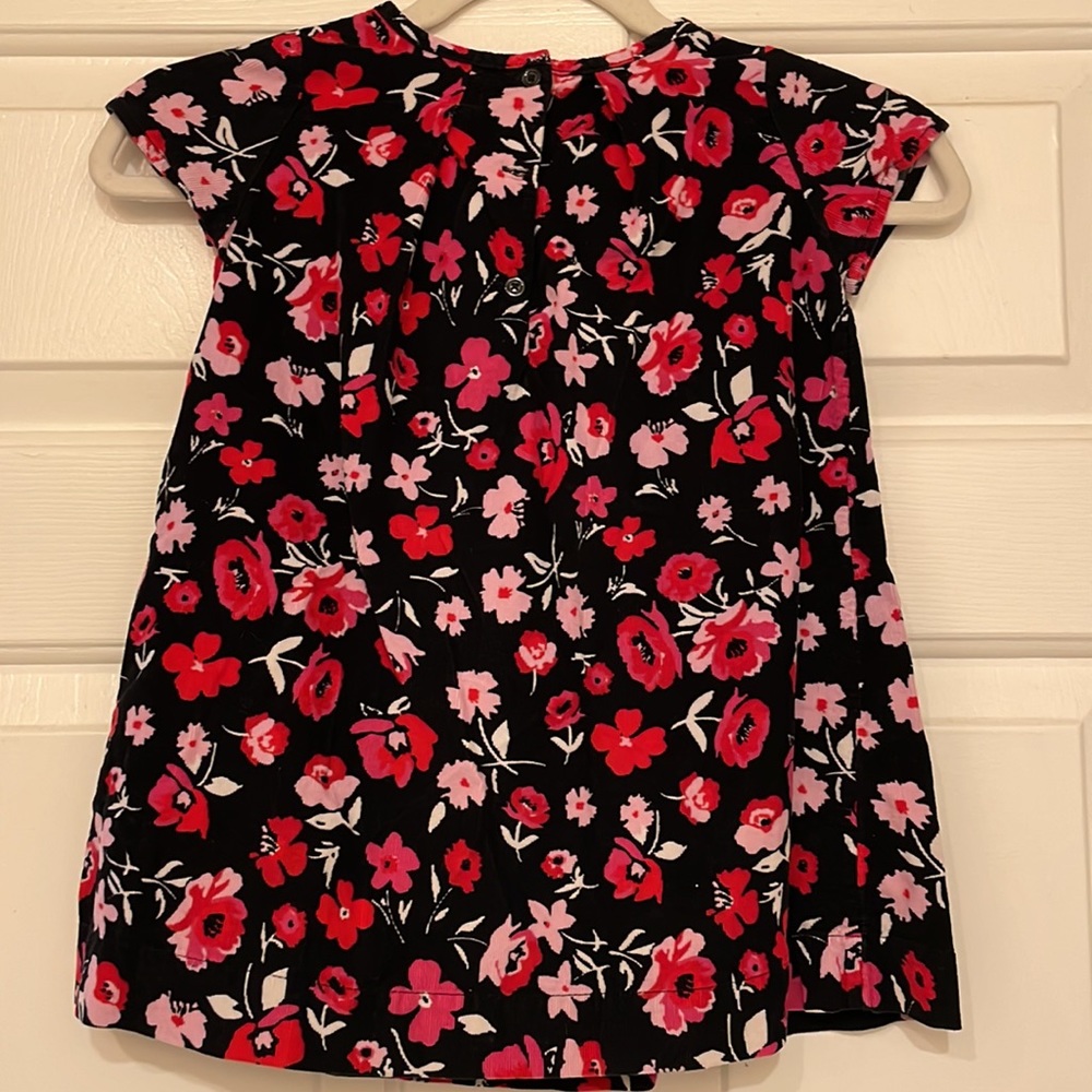 Gap Baby(3yrs) Black and Pink Poppy Corduroy Short Sleeve Dress - Size 3T - Picture 11 of 12